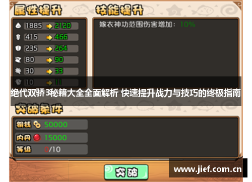 绝代双骄3秘籍大全全面解析 快速提升战力与技巧的终极指南